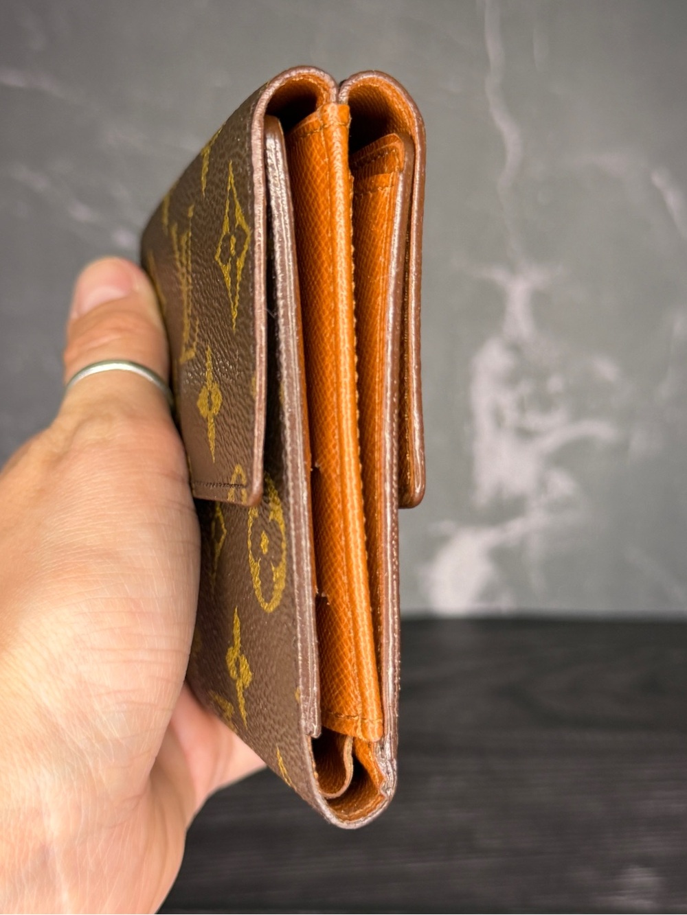 Louis Vuitton Monogram Vintage Compact Trifold Wallet Snap Coin Purse | Vintage - Picture 5 of 10